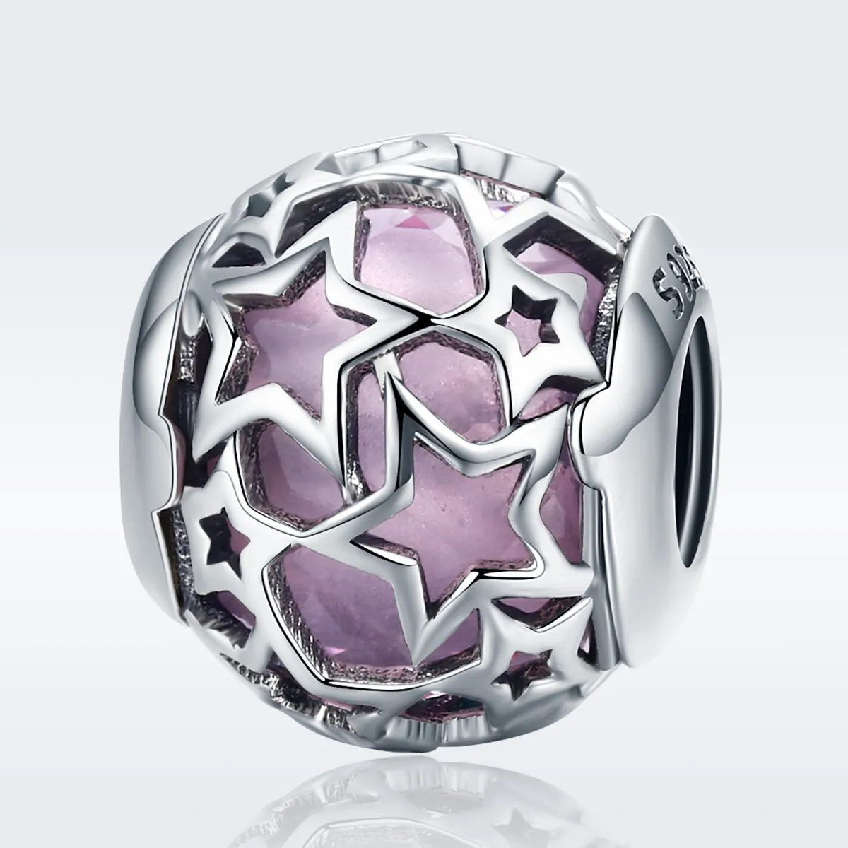 Pandora Style Silver Charm, Romantic Stars - SCC510