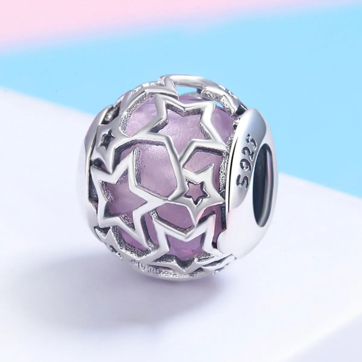 Pandora Style Silver Charm, Romantic Stars - SCC510