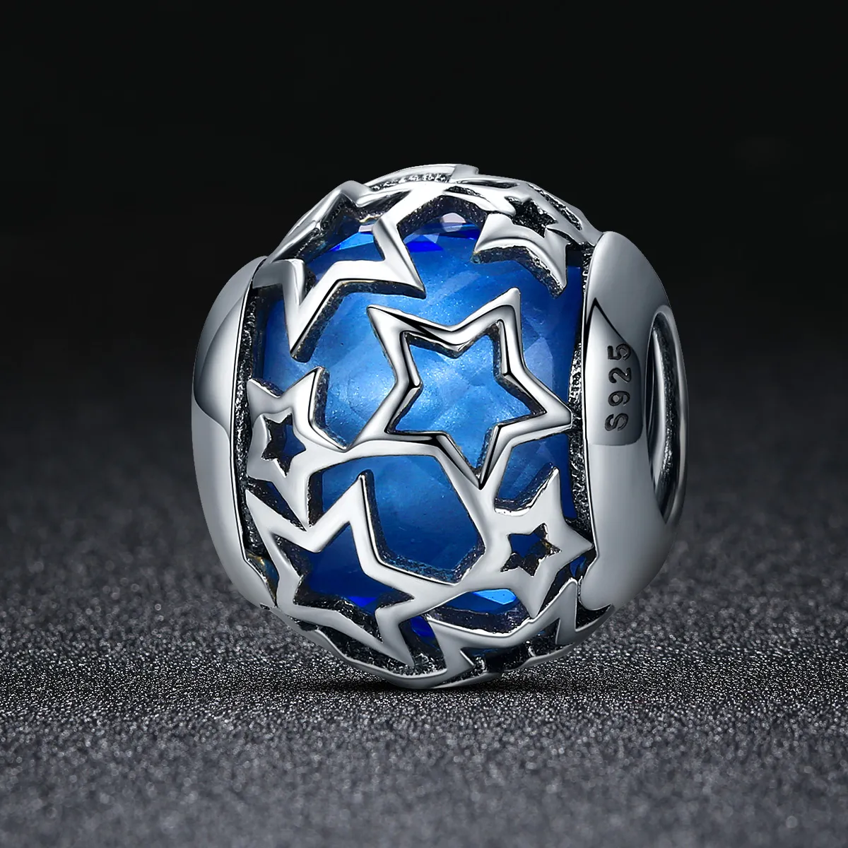 Pandora Style Silver Charm, Romantic Stars - SCC511