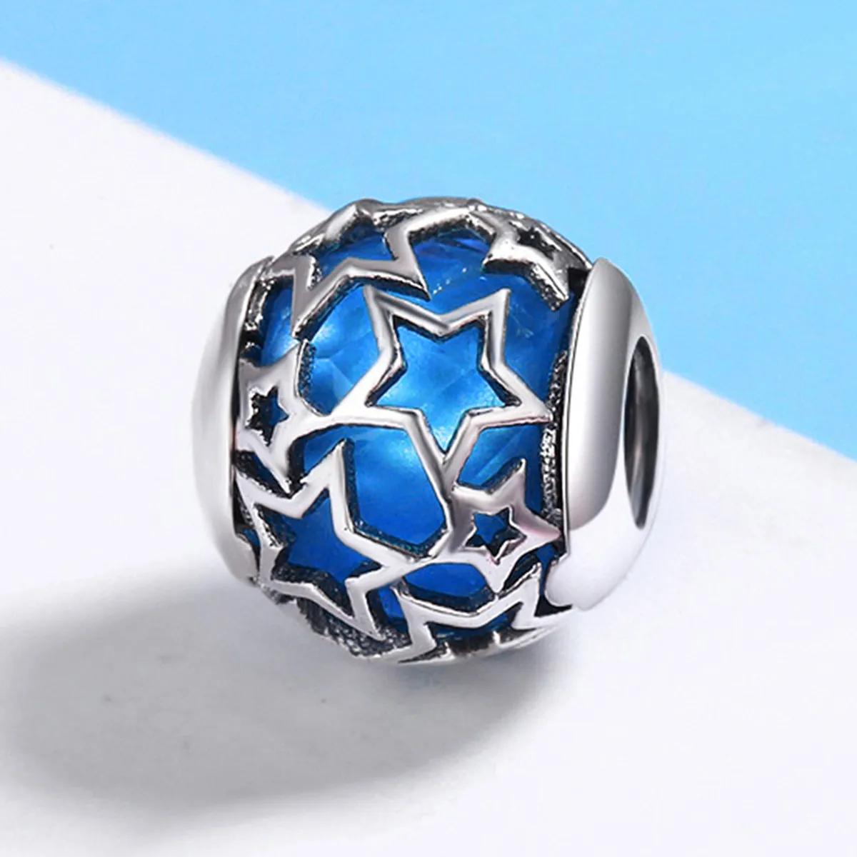 Pandora Style Silver Charm, Romantic Stars - SCC511