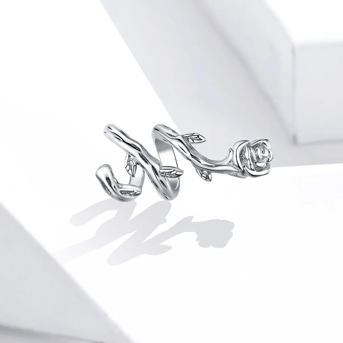 Pandora Style Silver Charm, Rose Vines - BSC310