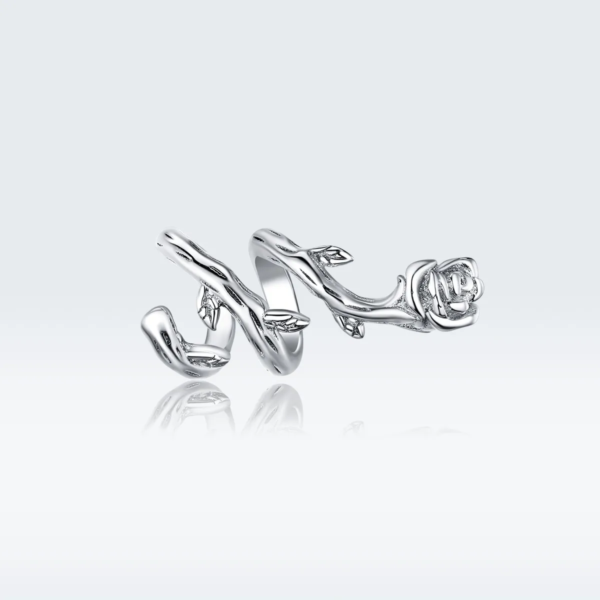 Pandora Style Silver Charm, Rose Vines - BSC310