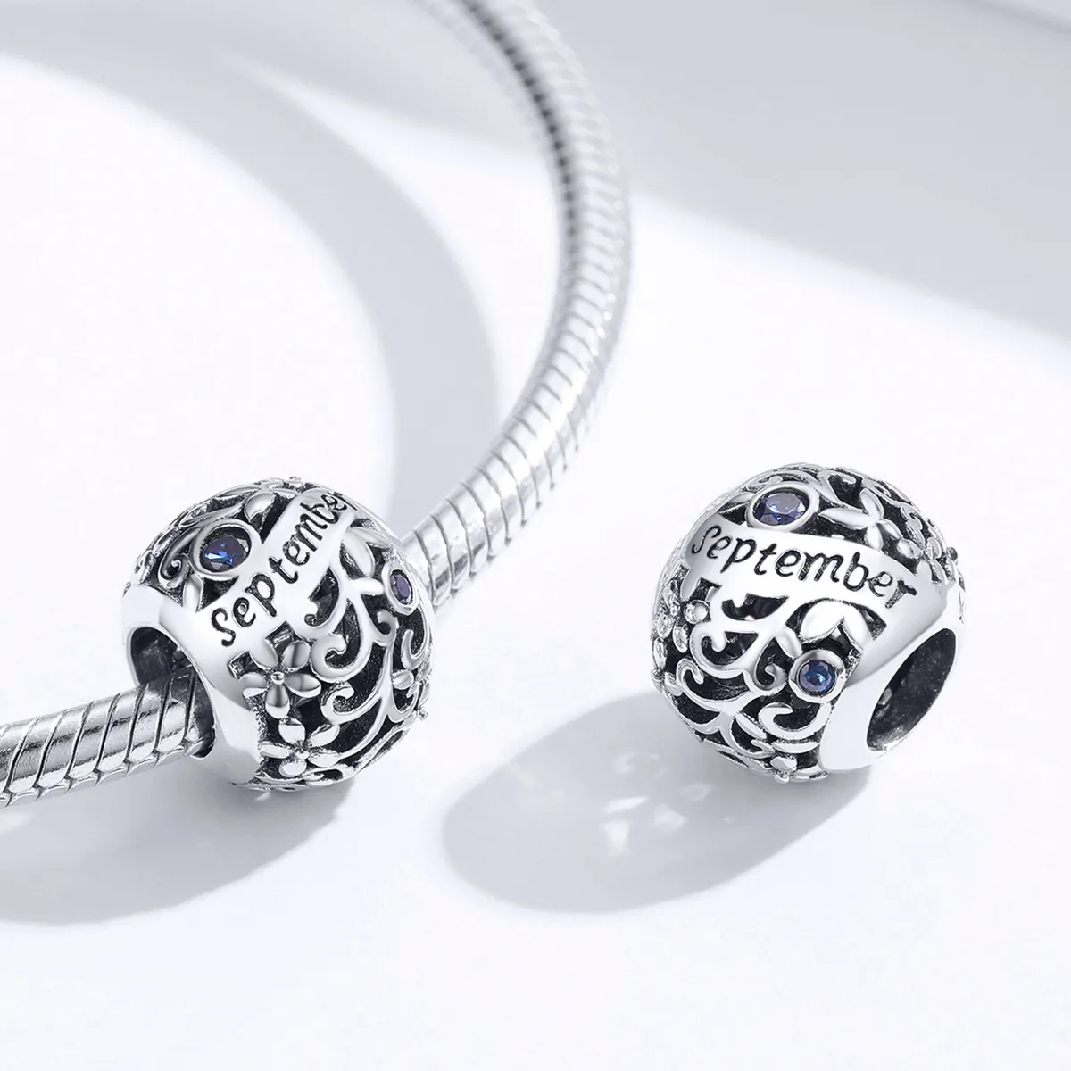 Pandora Style Silver Charm, September Birthstone - SCC1385-9