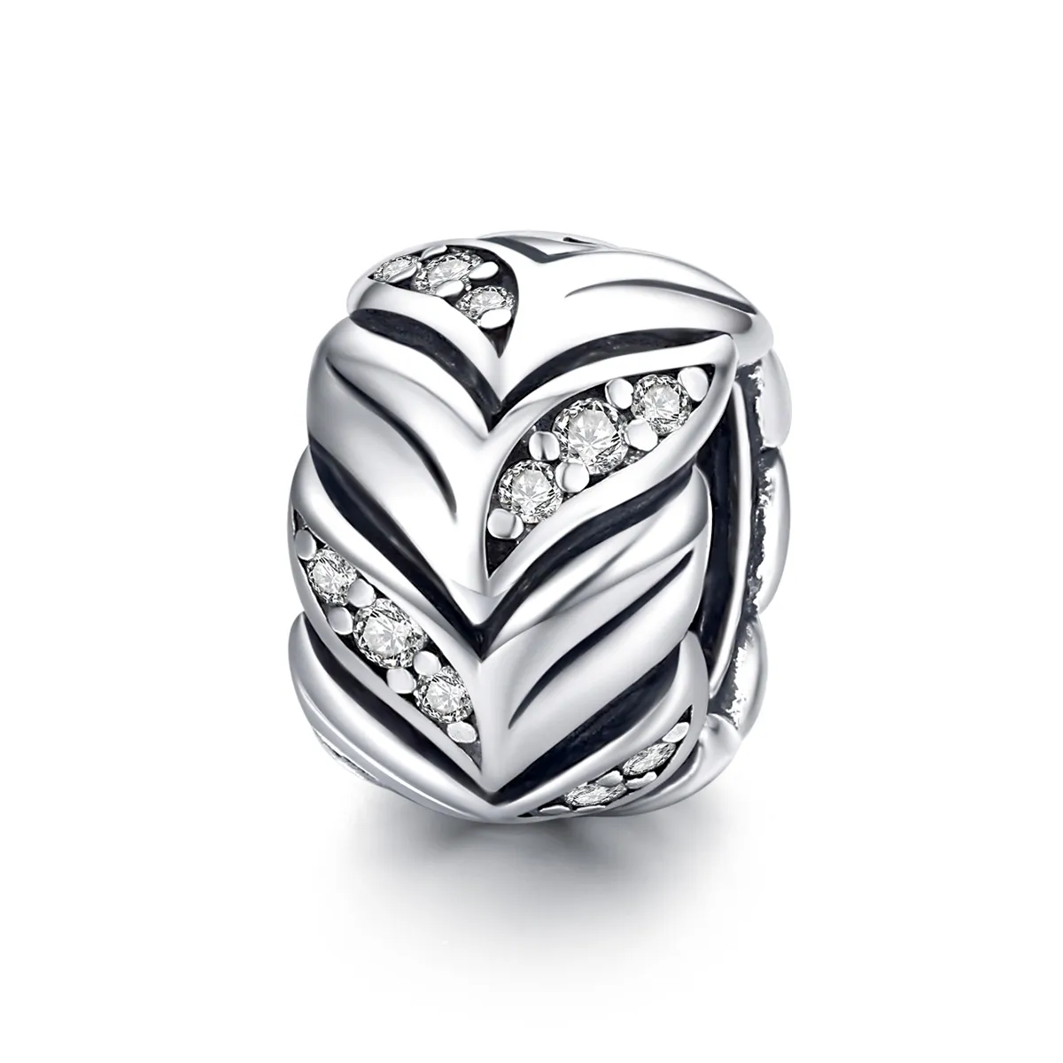 Pandora Style Silver Charm, Shining Wheat Ears - SCC1614