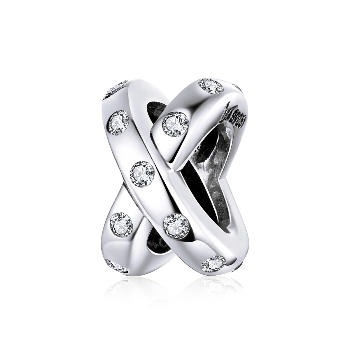 Pandora Style Silver Charm, Simple Geometry - SCC1515