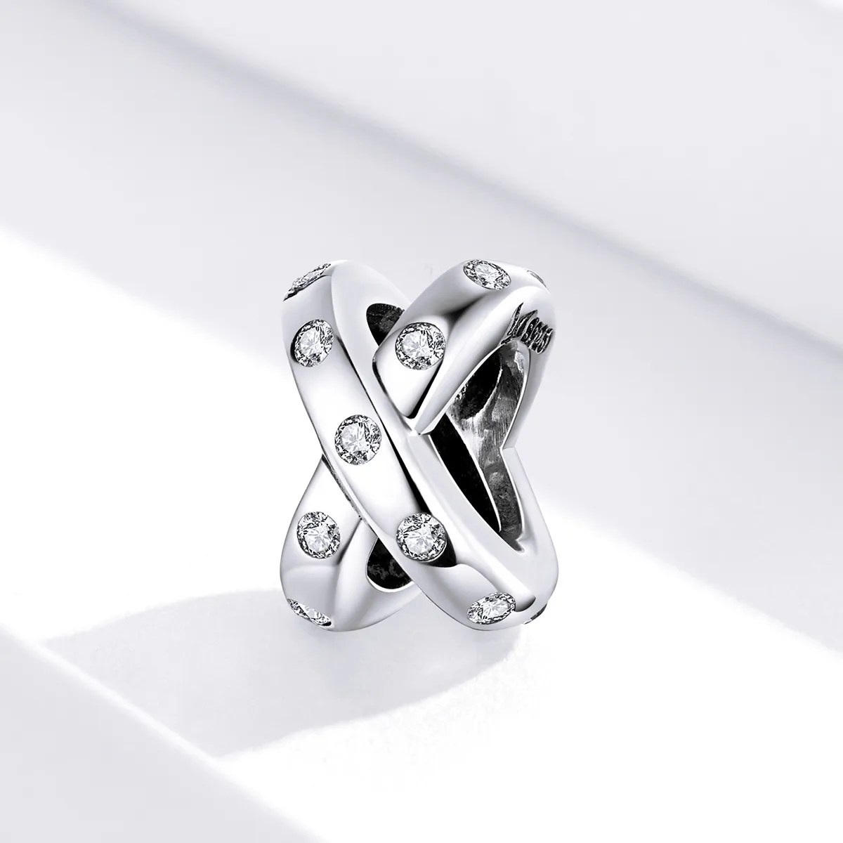 Pandora Style Silver Charm, Simple Geometry - SCC1515