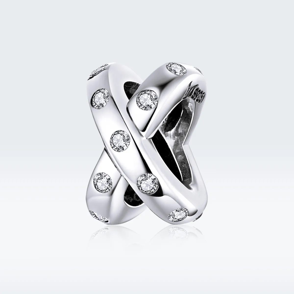 Pandora Style Silver Charm, Simple Geometry - SCC1515