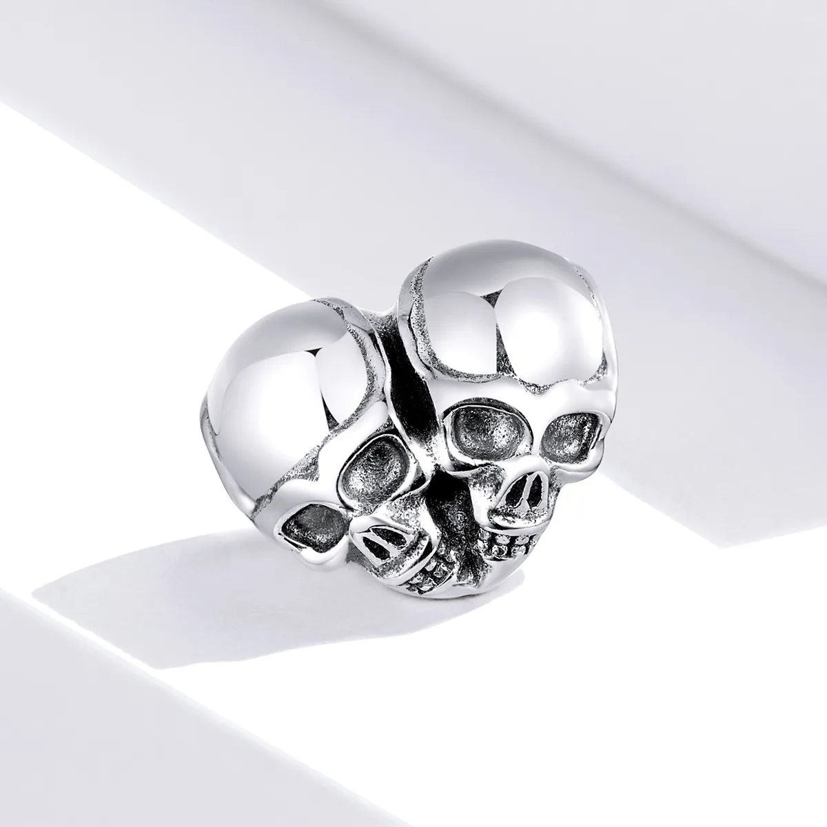 Pandora Style Silver Charm, Skulls - SCC1519