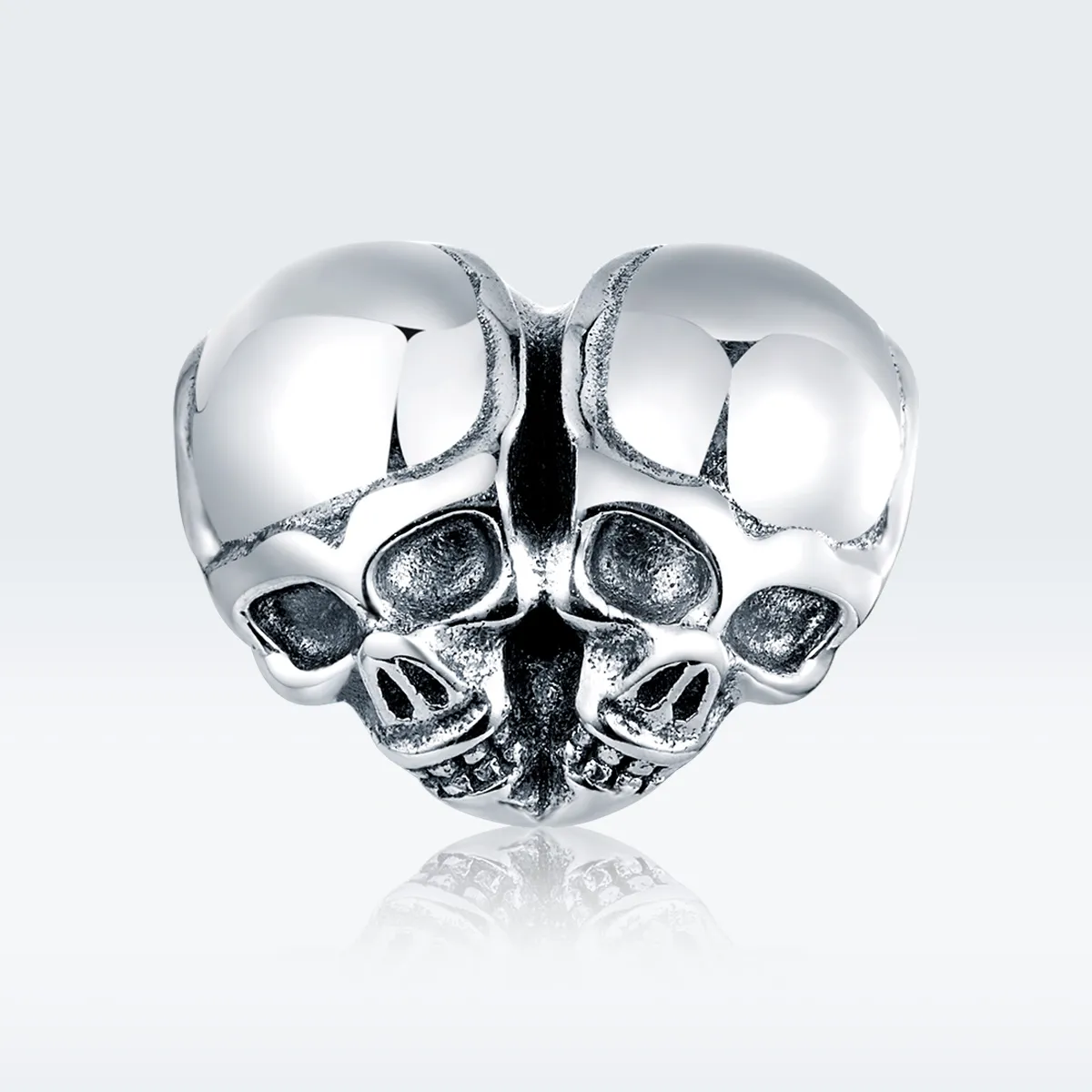 Pandora Style Silver Charm, Skulls - SCC1519