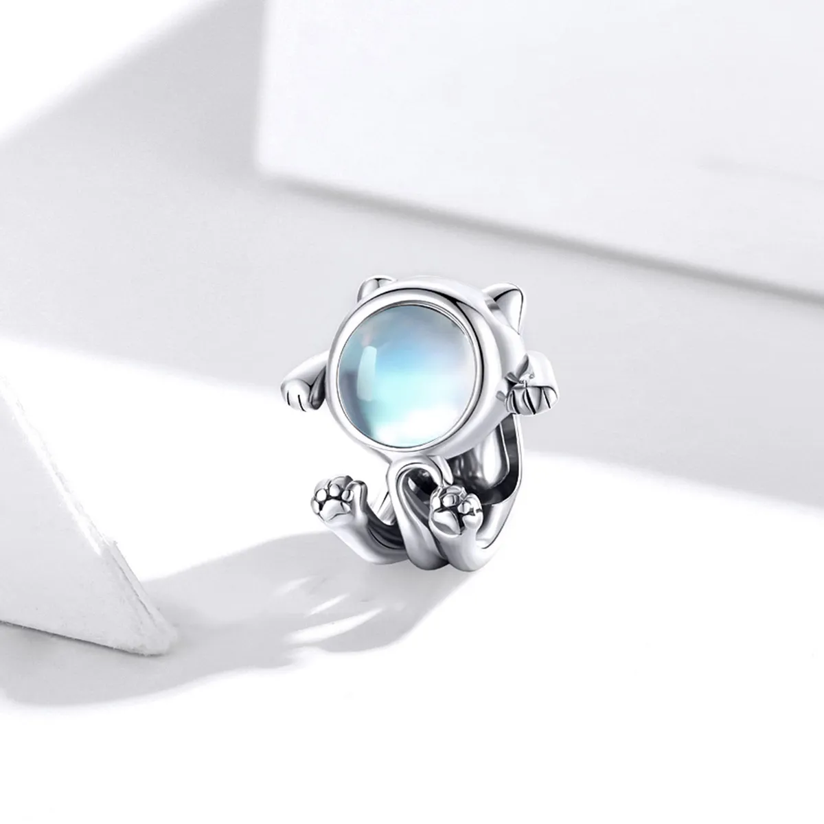 Pandora Style Silver Charm, Space Cat - SCC1697