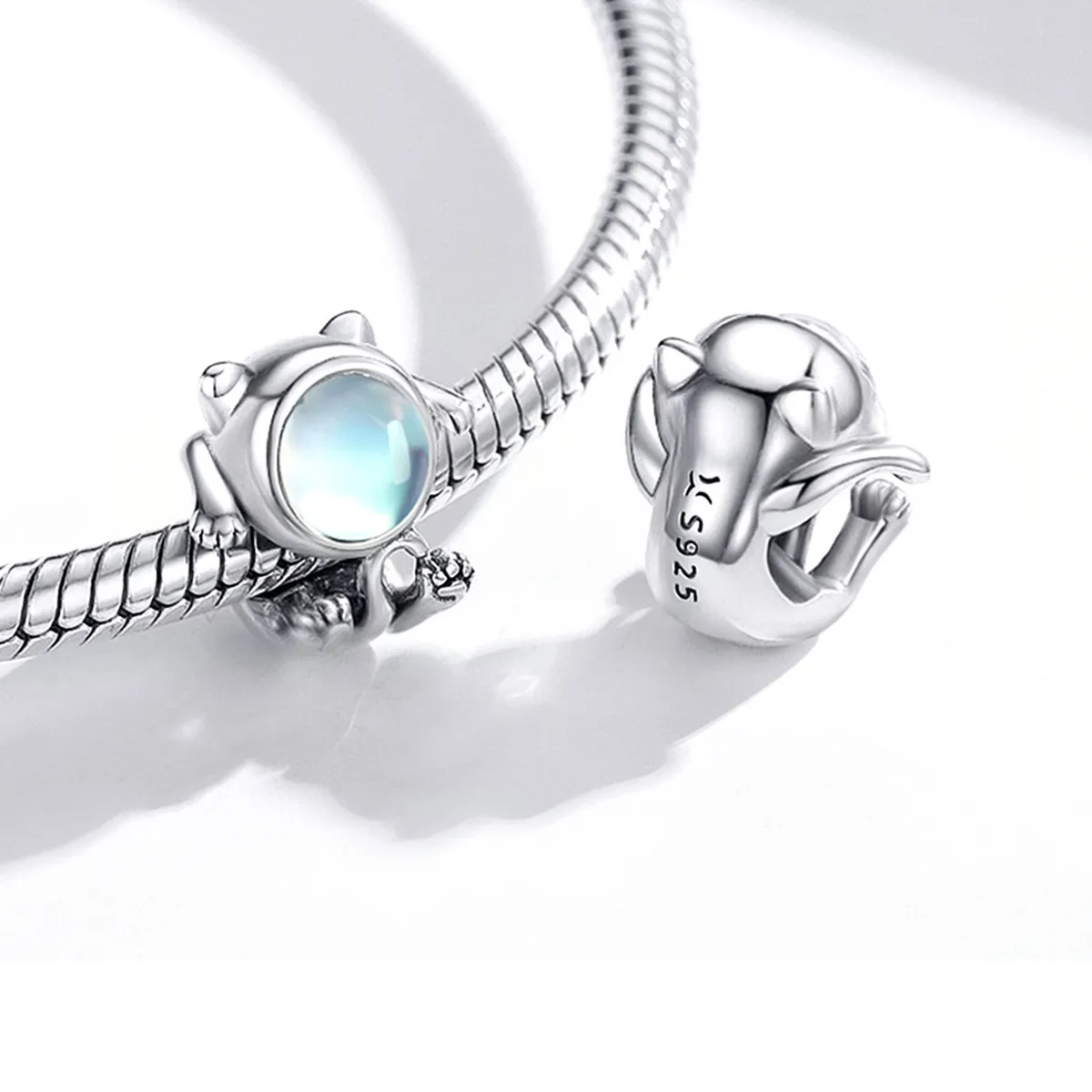 Pandora Style Silver Charm, Space Cat - SCC1697