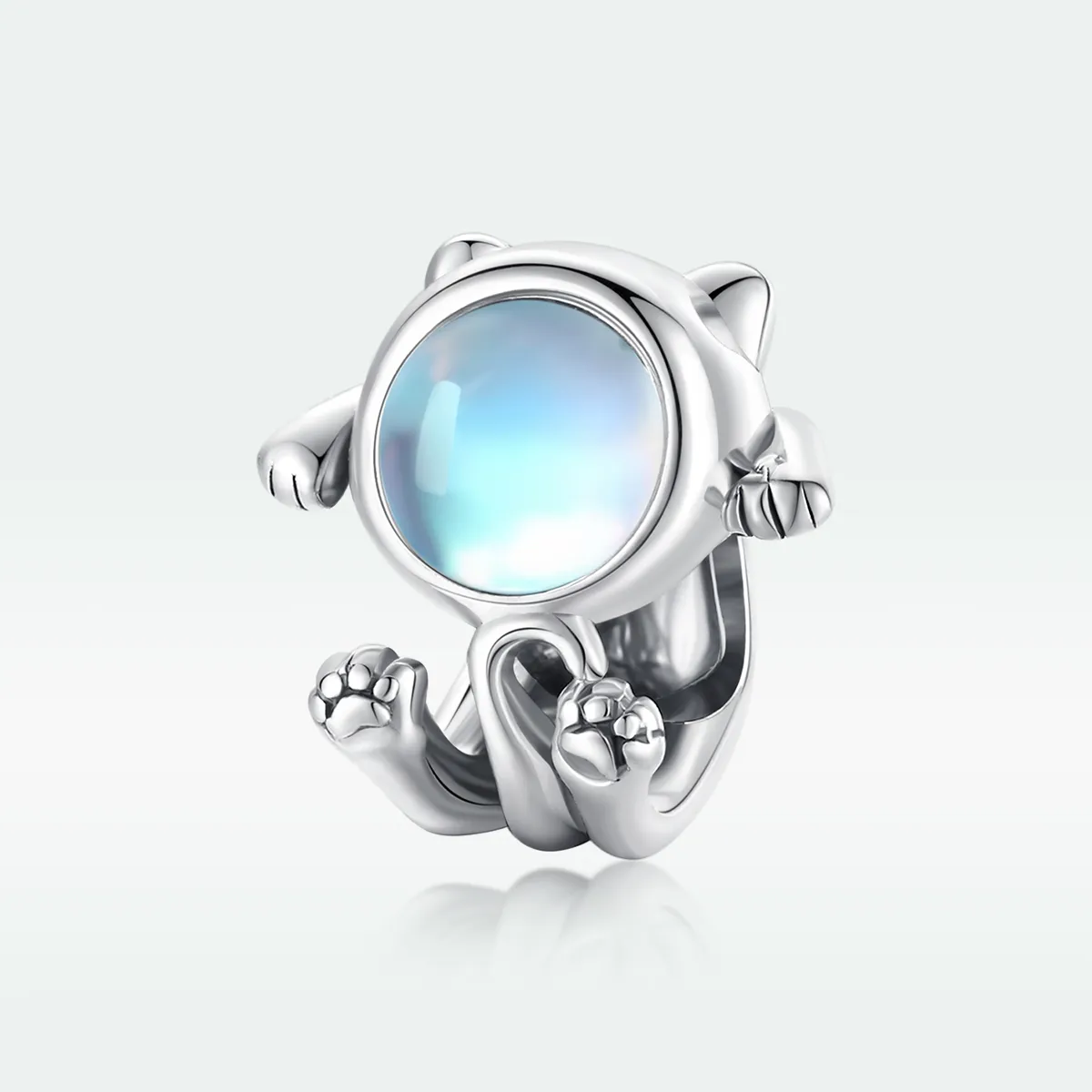 Pandora Style Silver Charm, Space Cat - SCC1697