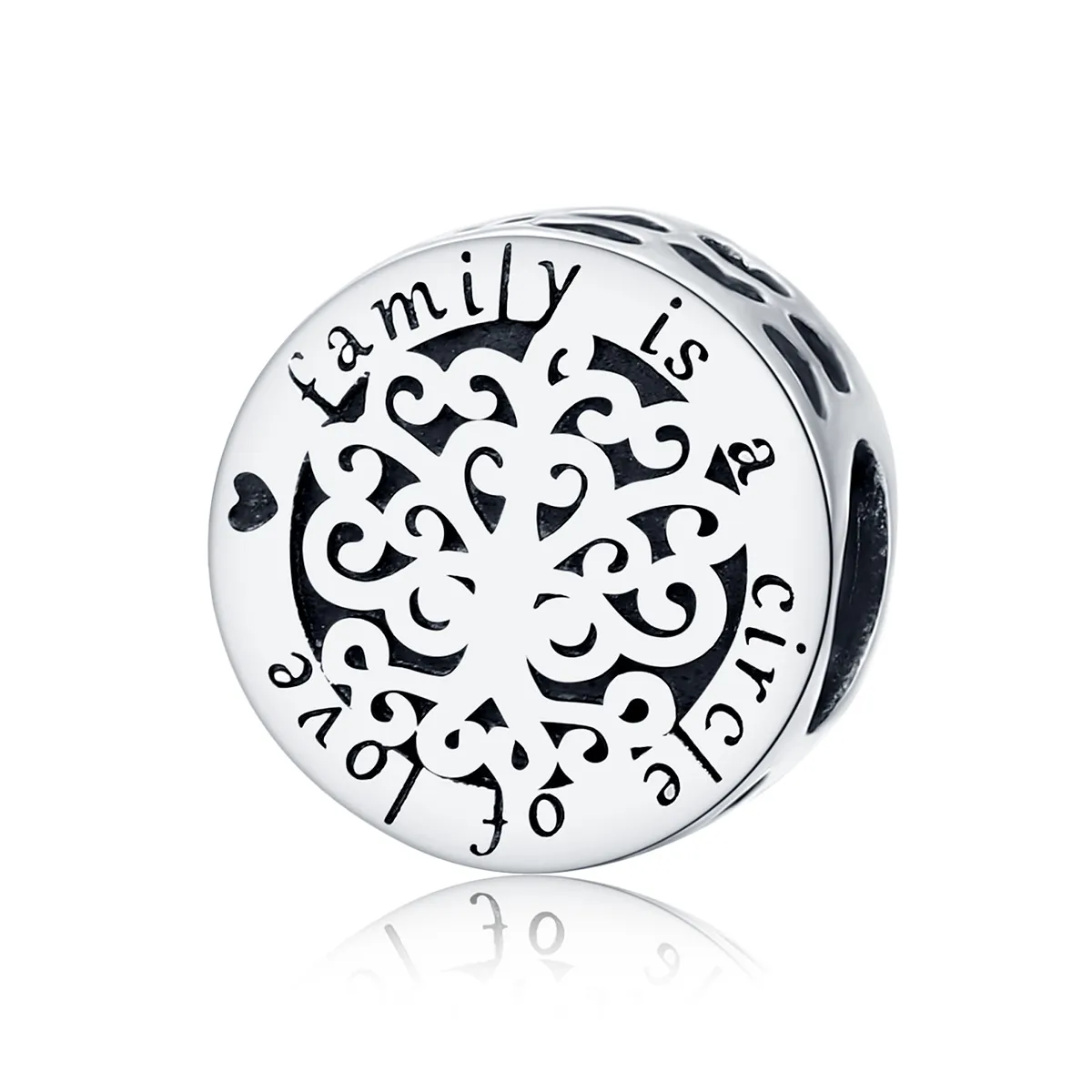 Pandora Style Silver Charm, Sparkling Family Tree - SCC1324