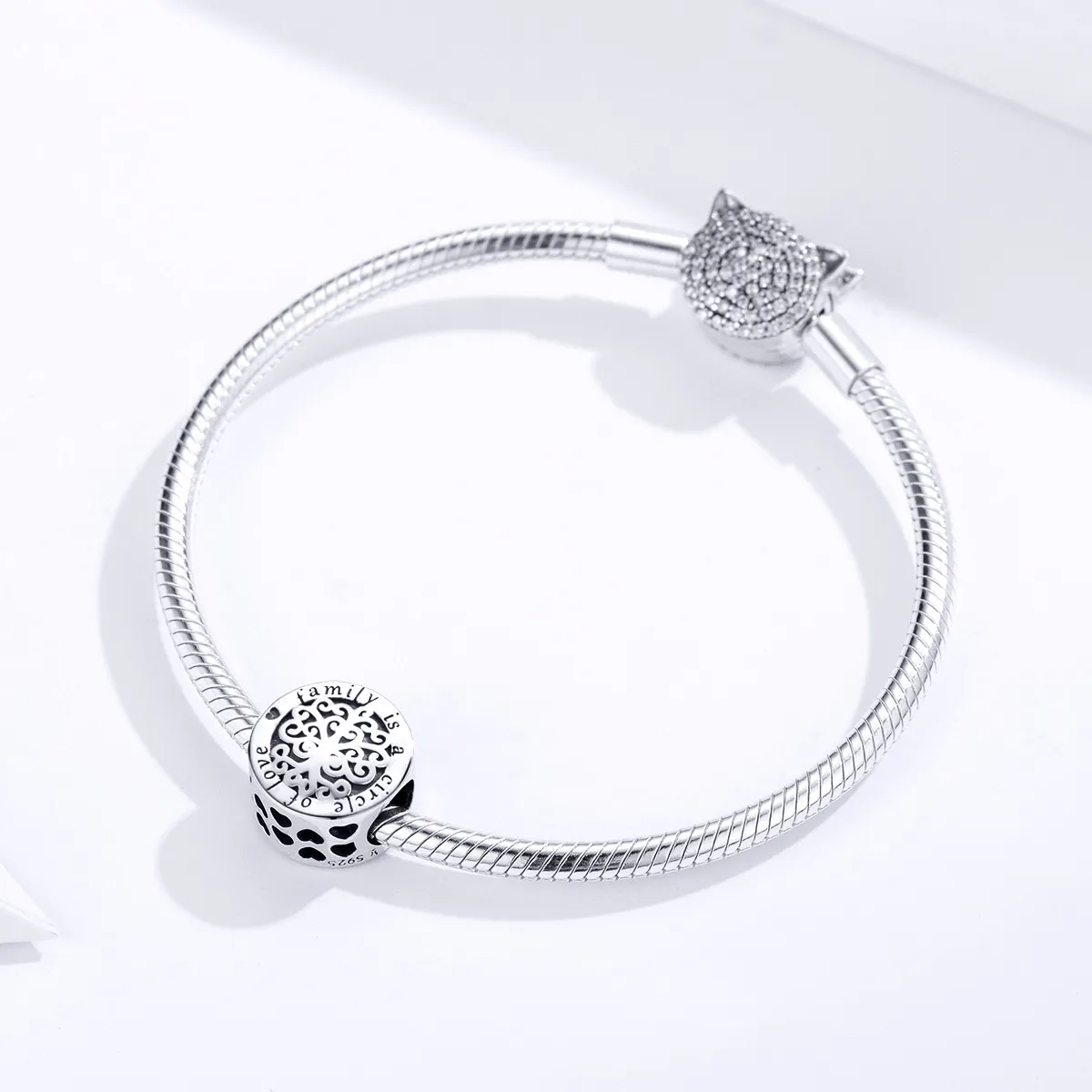 Pandora Style Silver Charm, Sparkling Family Tree - SCC1324