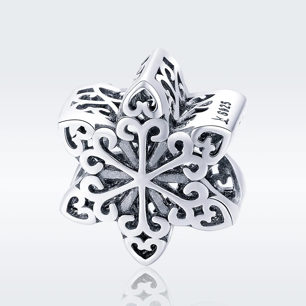 Pandora Style Silver Charm, Sparkling Snowflake - SCC719