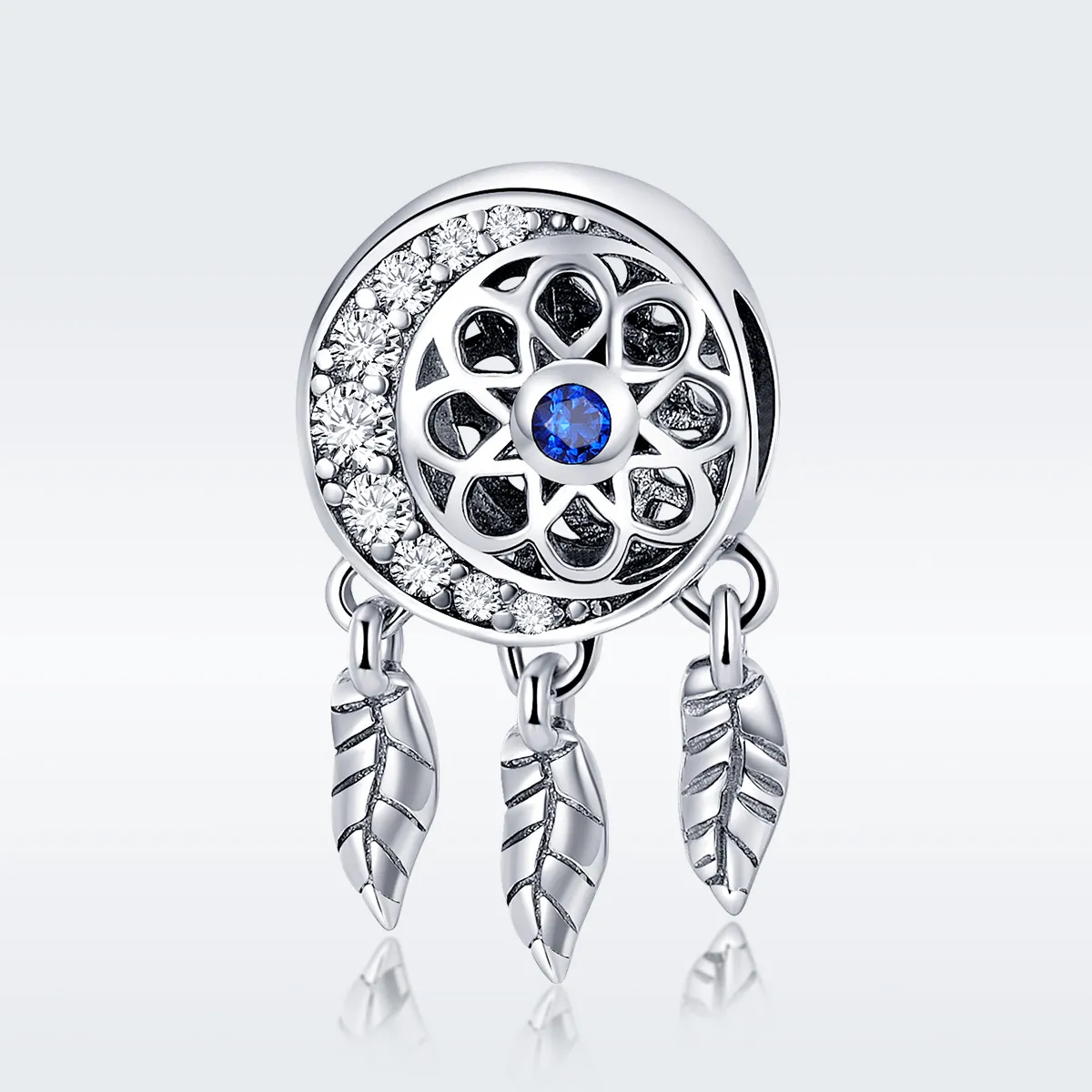 Pandora Style Silver Charm, Spiritual Dreamcatcher - SCC718