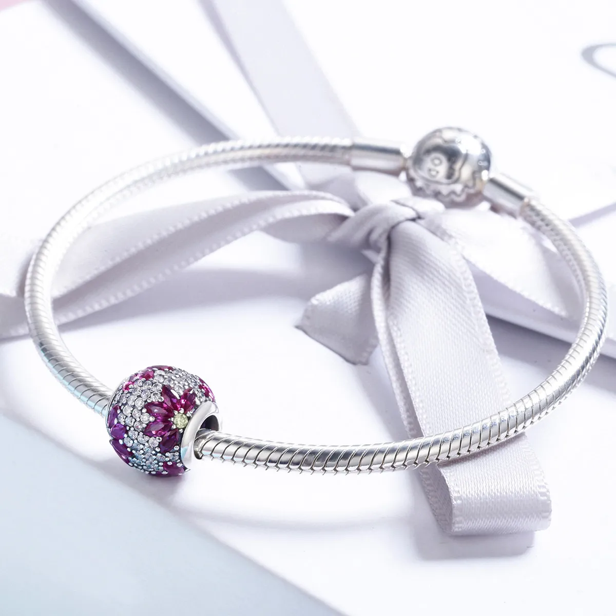 Pandora Style Silver Charm, Spring Scenery - SCC570