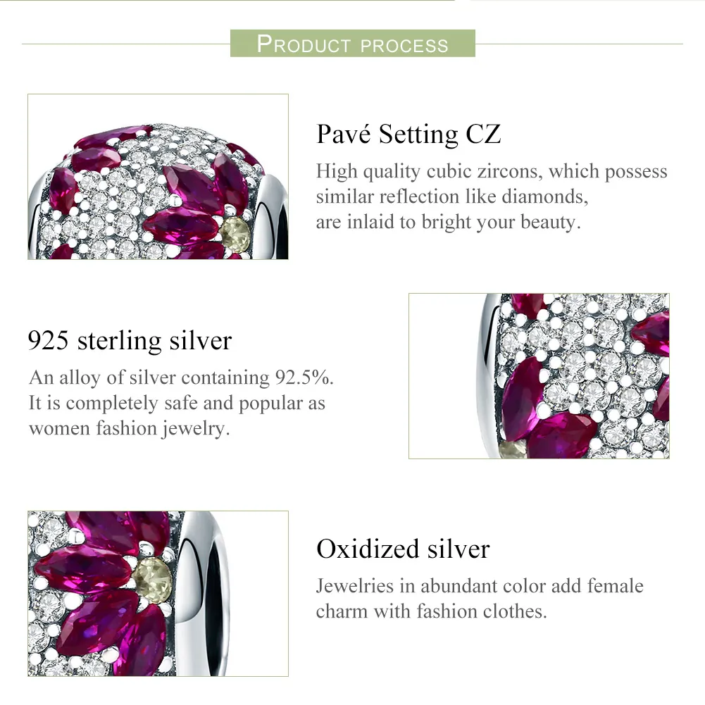 Pandora Style Silver Charm, Spring Scenery - SCC570