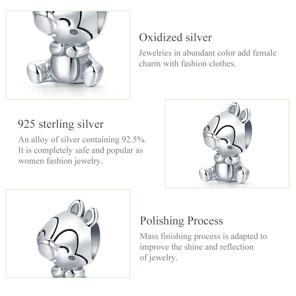 Pandora Style Silver Charm, Squirrel - SCC1869