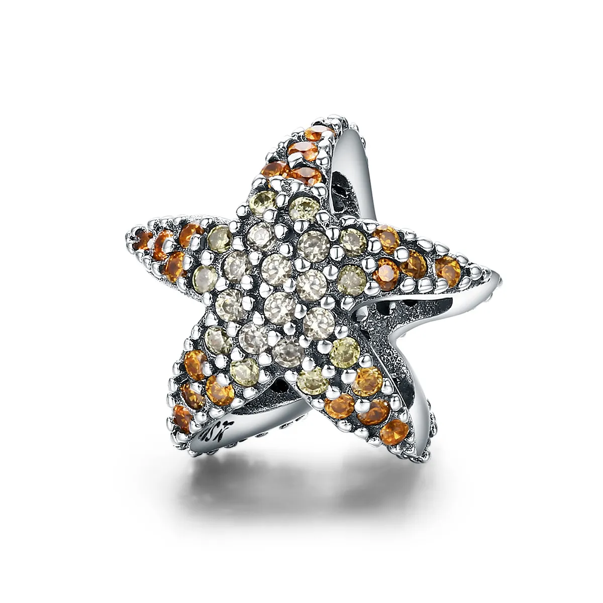 Pandora Style Silver Charm, Starfish - SCC586