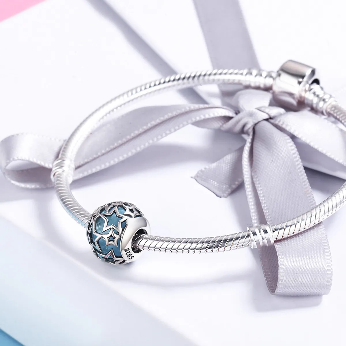 Pandora Style Silver Charm, Stars - SCC411