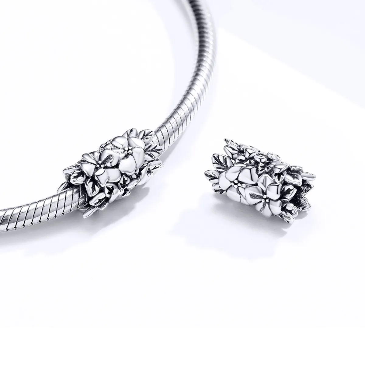 Pandora Style Silver Charm, Summer Flower - SCC1488