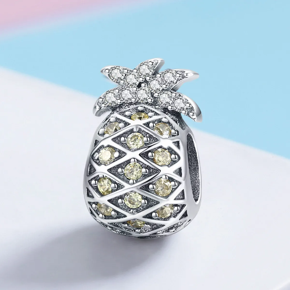 Pandora Style Silver Charm, Summer Pineapple - SCC936