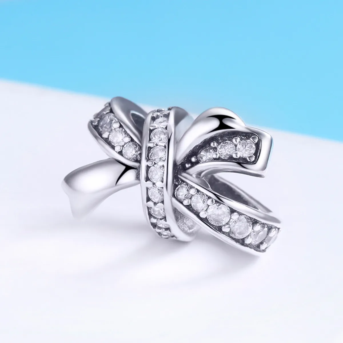 Pandora Style Silver Charm, Sweet Bow - SCC773