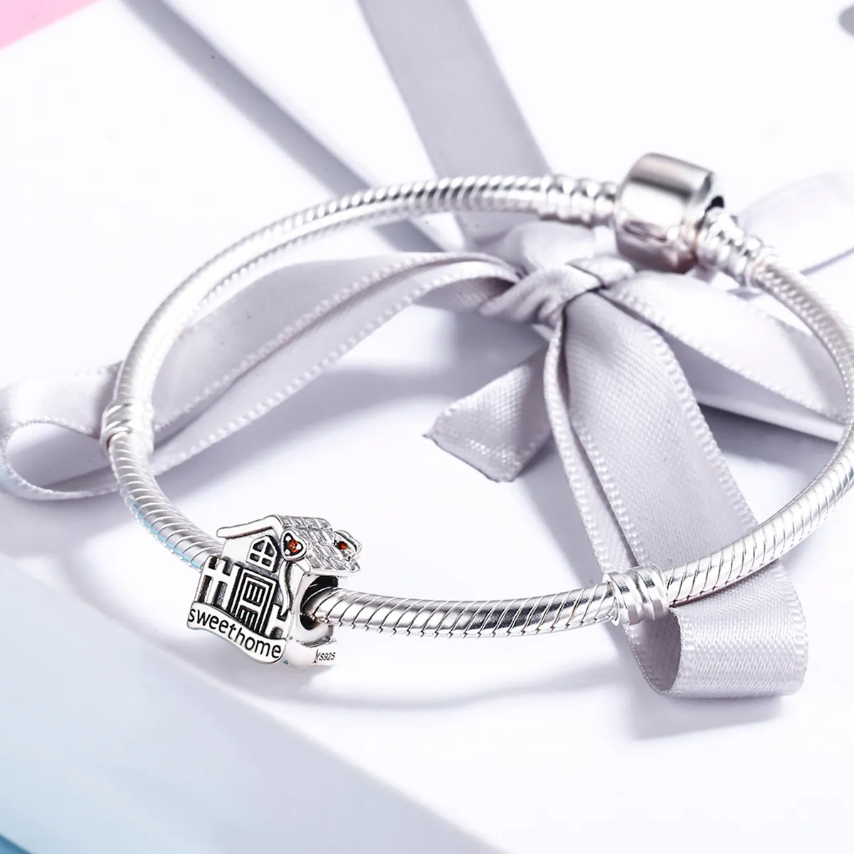 Pandora Style Silver Charm, Sweethome - SCC416