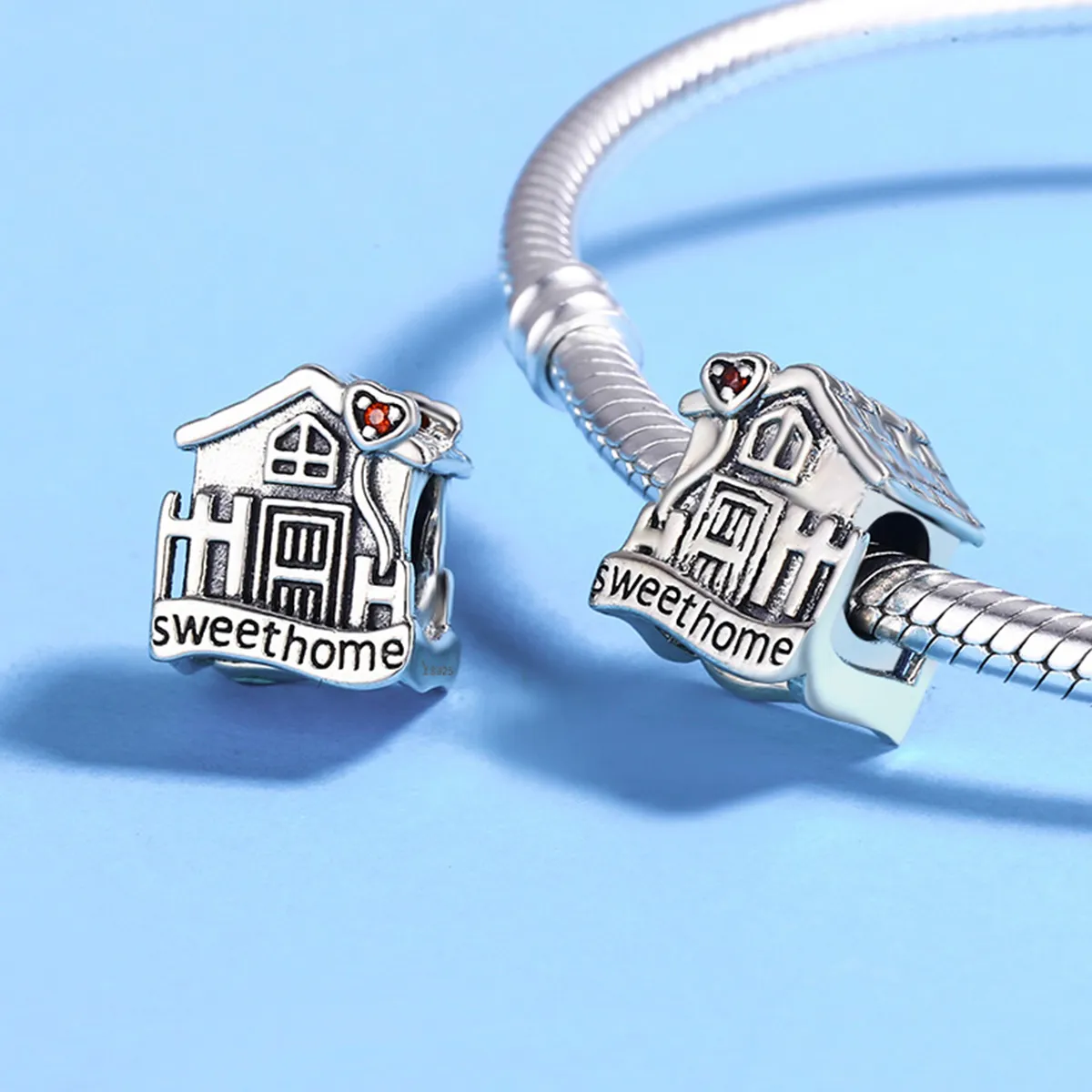 Pandora Style Silver Charm, Sweethome - SCC416