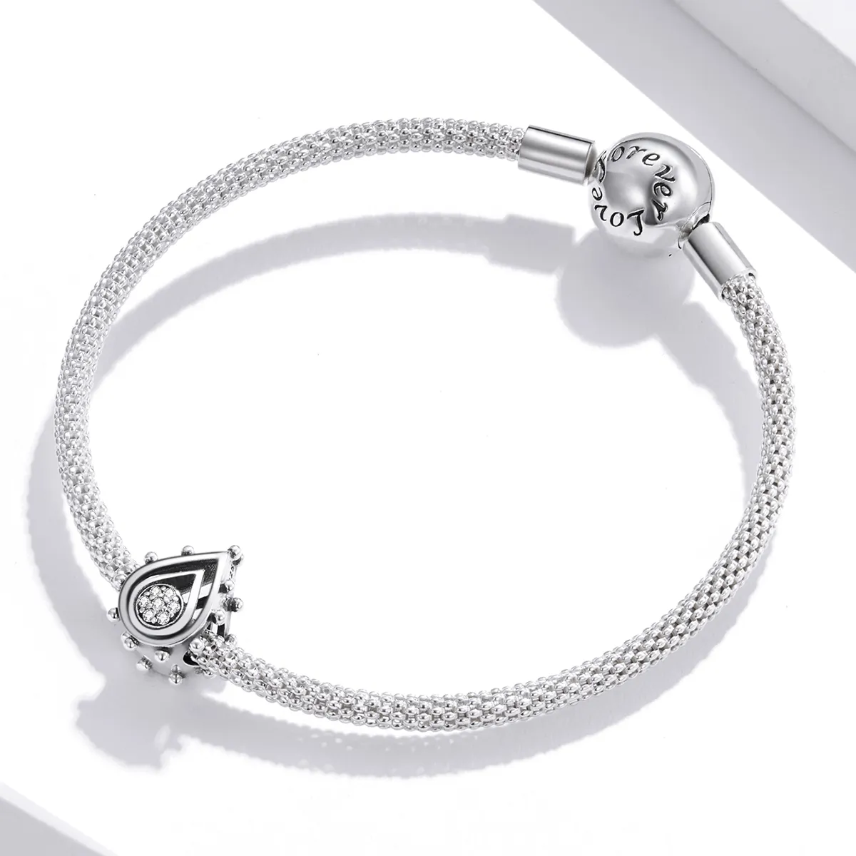 Pandora Style Silver Charm, Teardrop - SCC1723