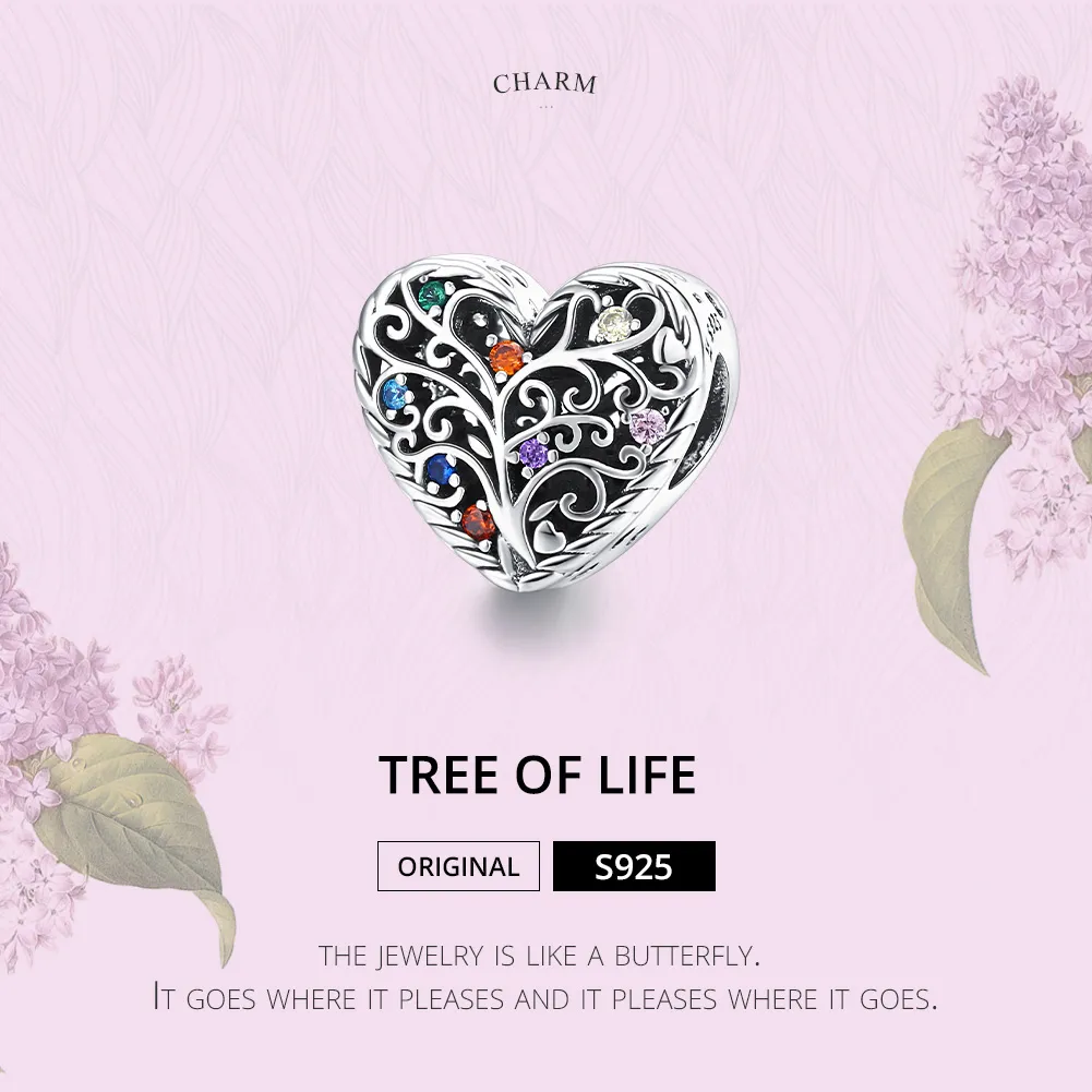 Pandora Style Silver Charm, Tree of Life - SCC1608