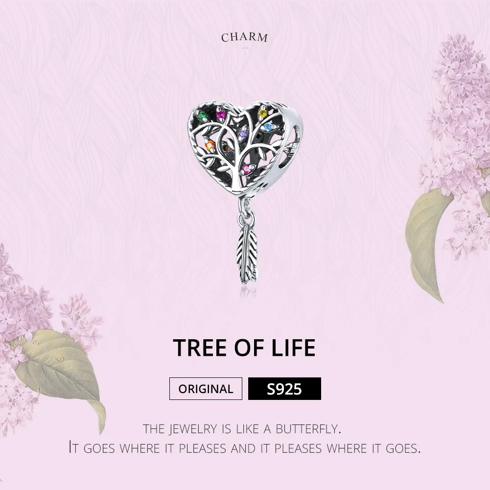 Pandora Style Silver Charm, Tree of Life - SCC1768