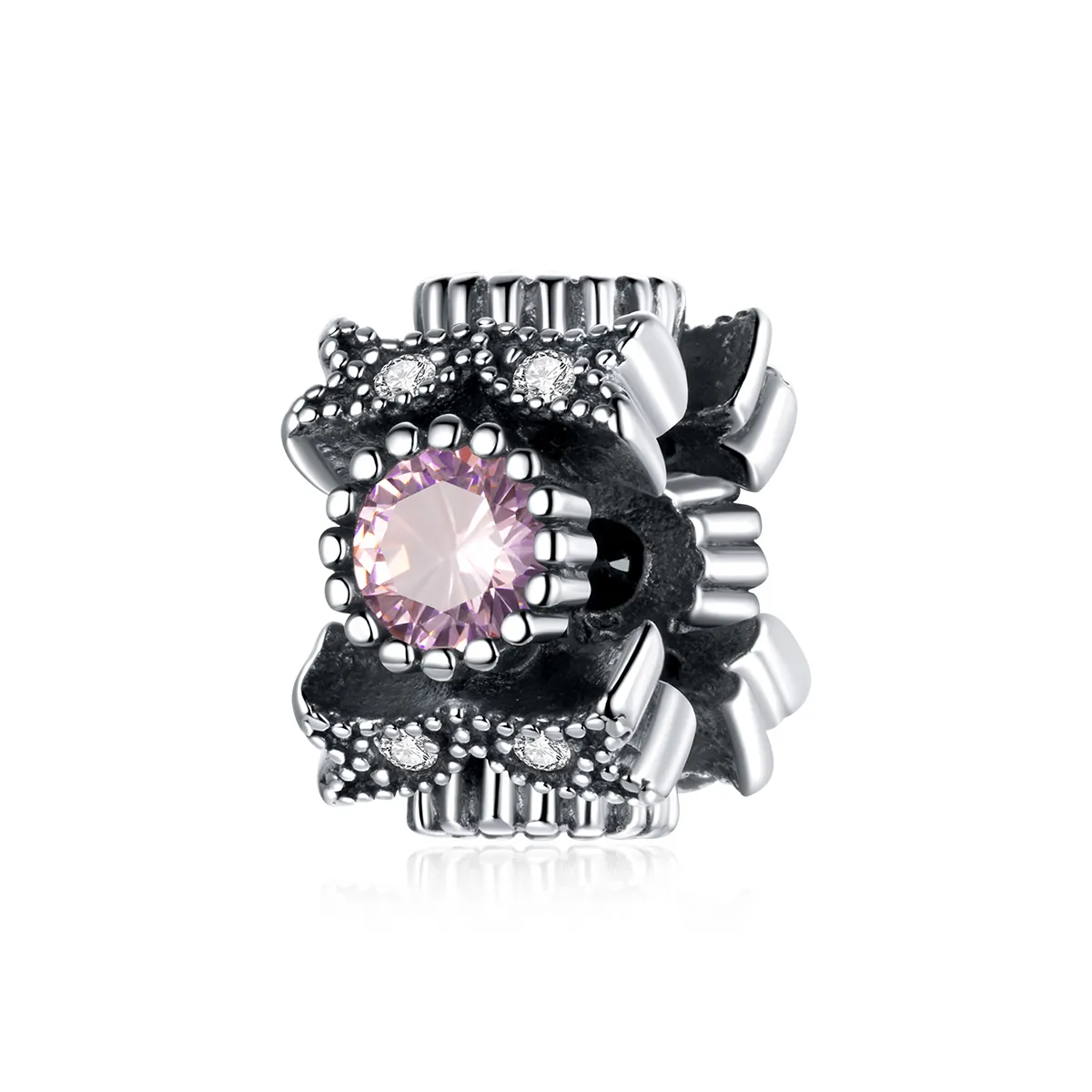 Pandora Style Silver Charm, Victoria's Heartbeat - SCC1784