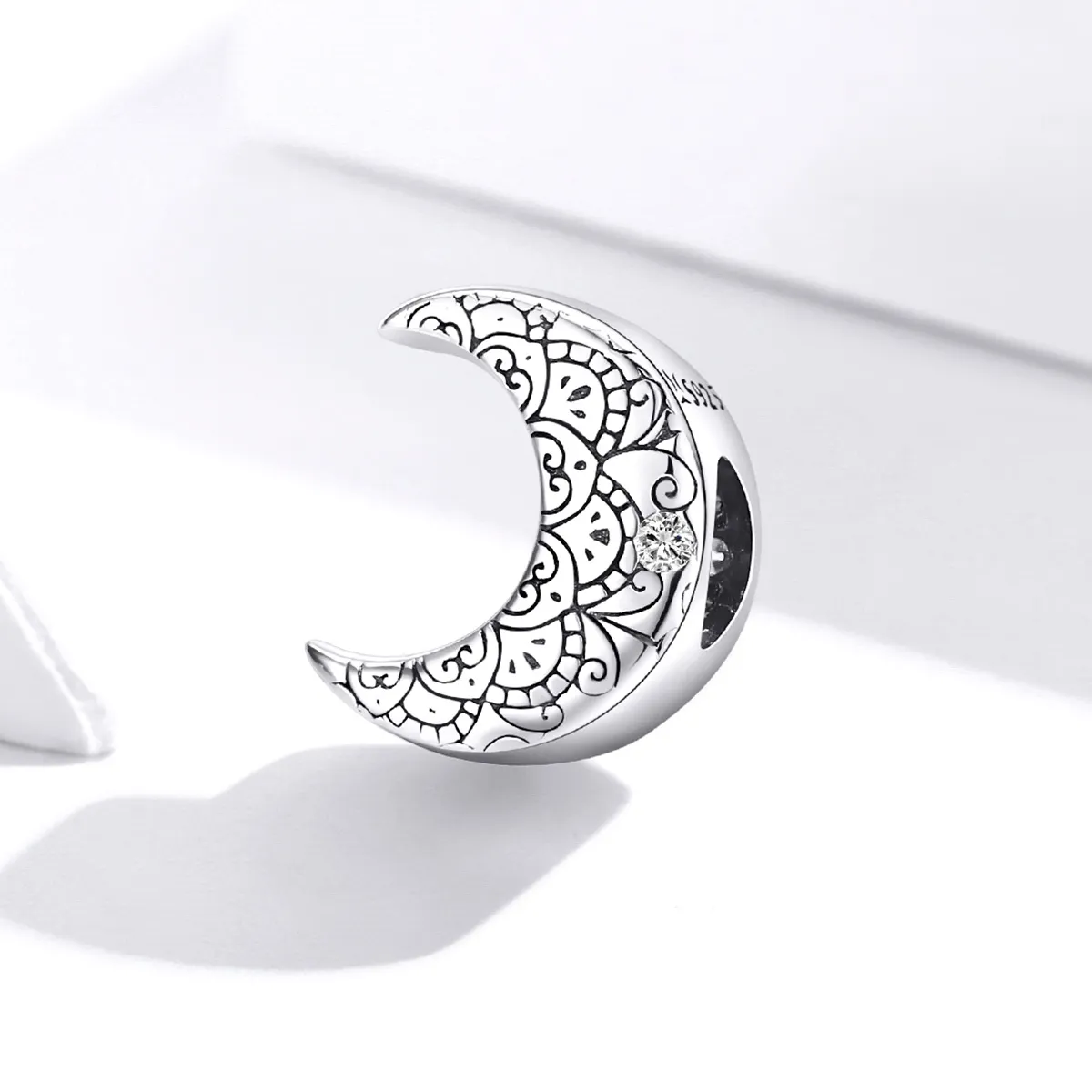 Pandora Style Silver Charm, Vine & Moon - SCC1604