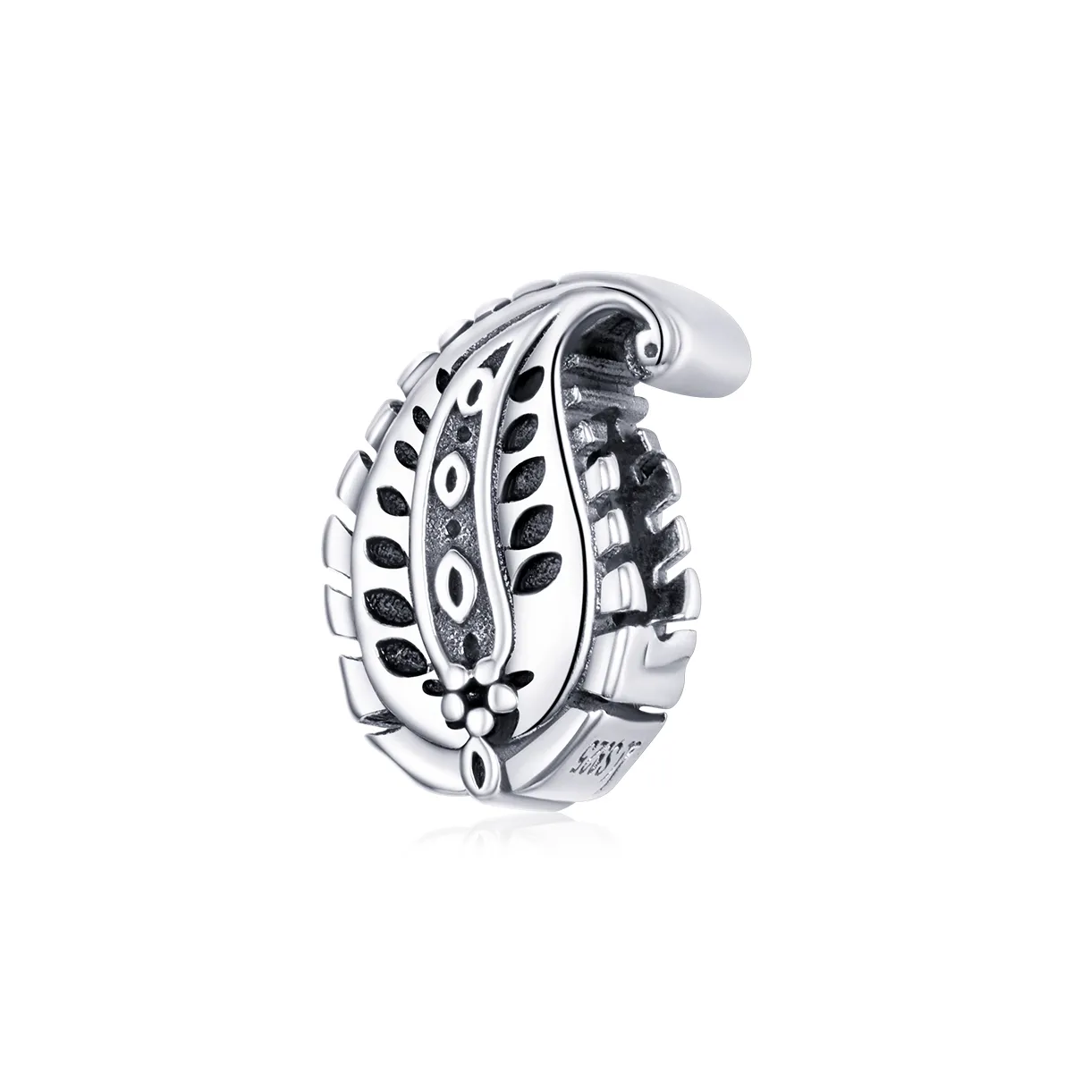 Pandora Style Silver Charm, Vintage Leaves - SCC1824