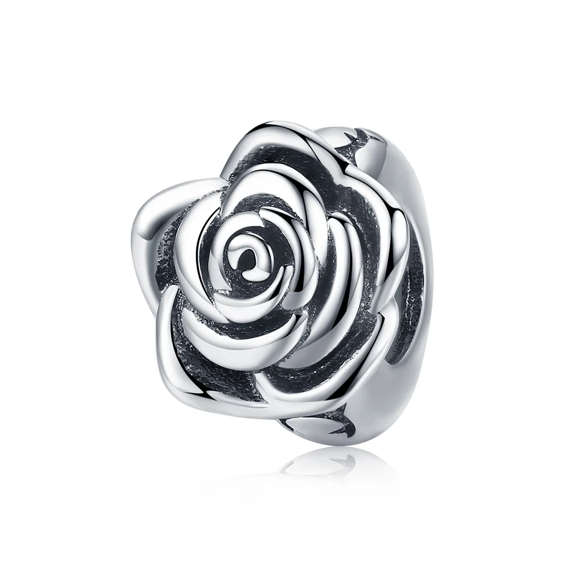 Pandora Style Silver Charm, White Rose - SCC1101