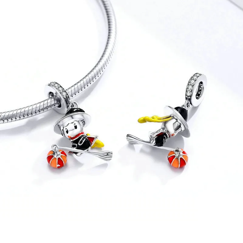 Pandora Style Silver Charm, Witch - BSC240