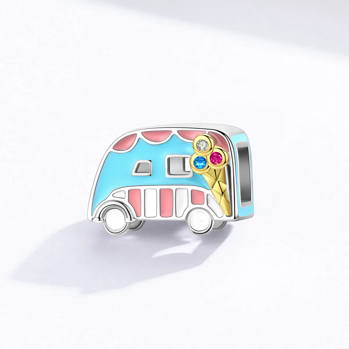 Two Tone Pandora Style Charm, Ice-Cream Van - BSC163