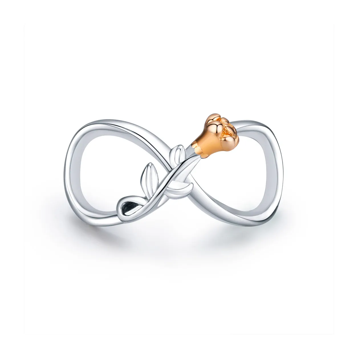 Two Tone Pandora Style Charm, Infinite Love - SCC1463