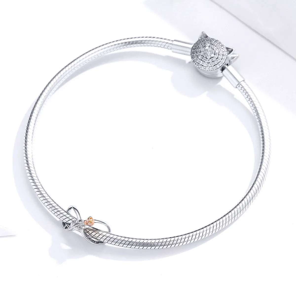 Two Tone Pandora Style Charm, Infinite Love - SCC1463