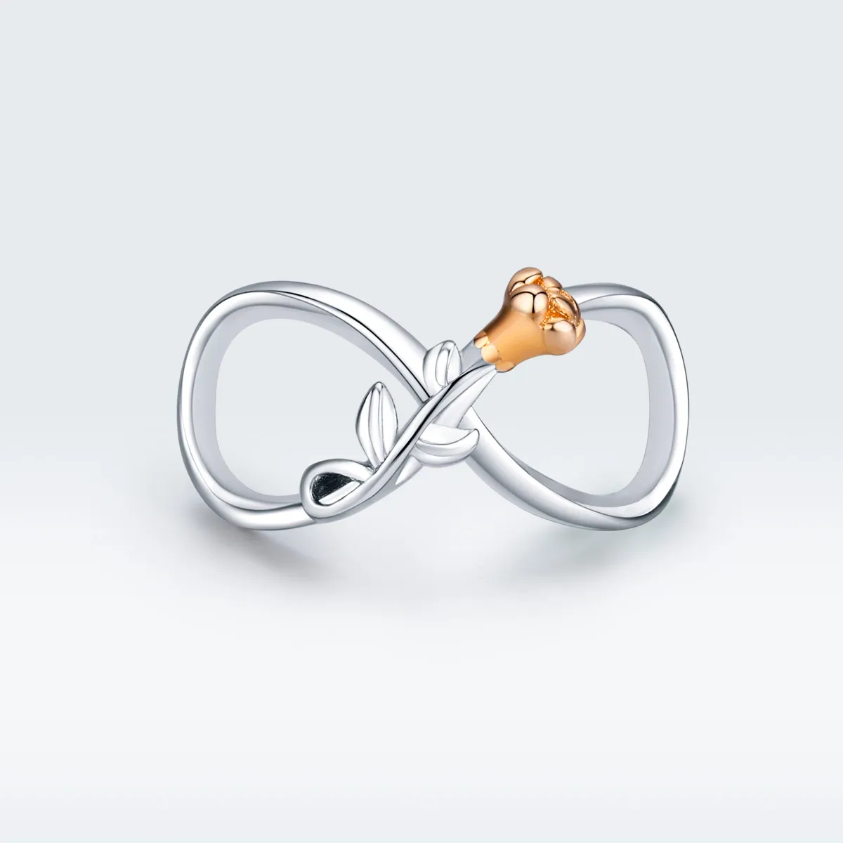 Two Tone Pandora Style Charm, Infinite Love - SCC1463