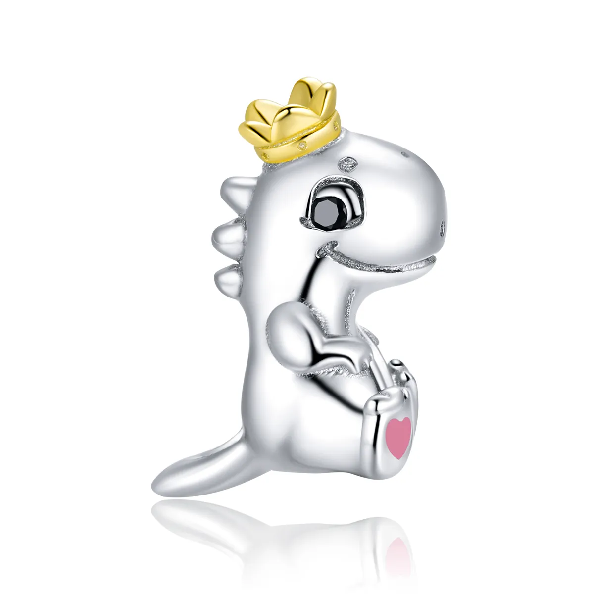 Two Tone Pandora Style Charm, Little Dinosaur - SCC1674