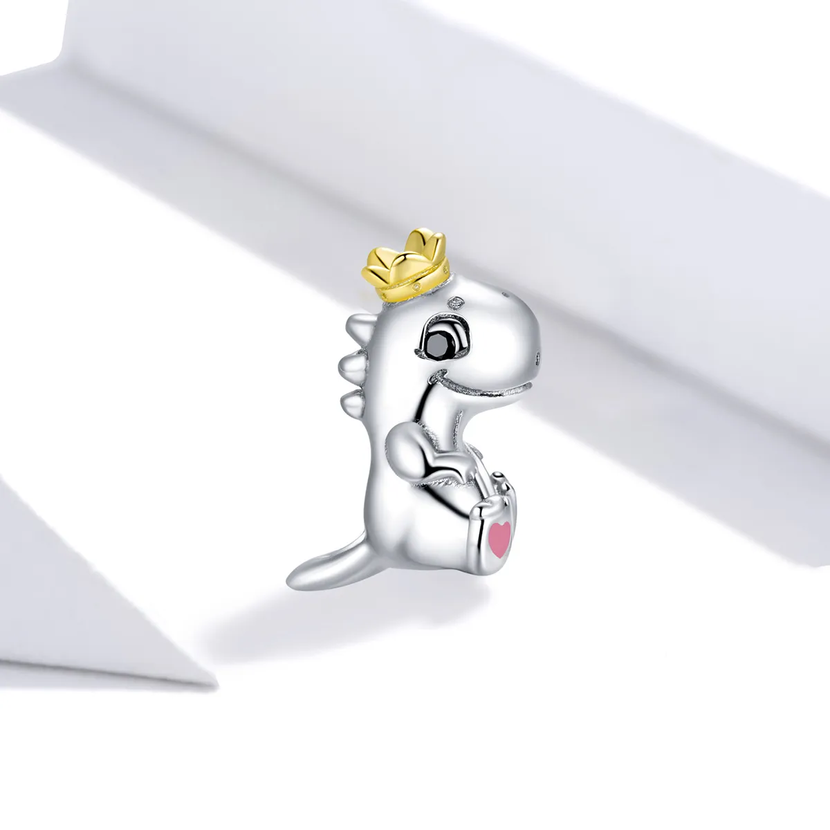 Two Tone Pandora Style Charm, Little Dinosaur - SCC1674