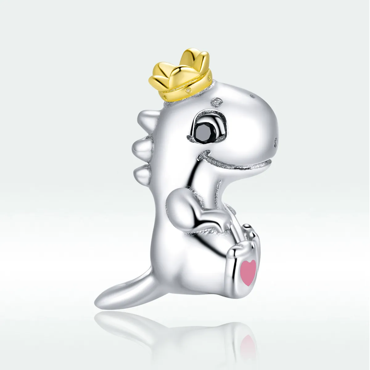 Two Tone Pandora Style Charm, Little Dinosaur - SCC1674