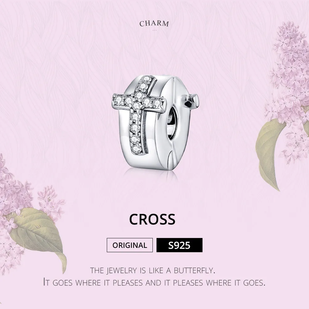 Pandora Style Silver Charm, Cross - SCC1497