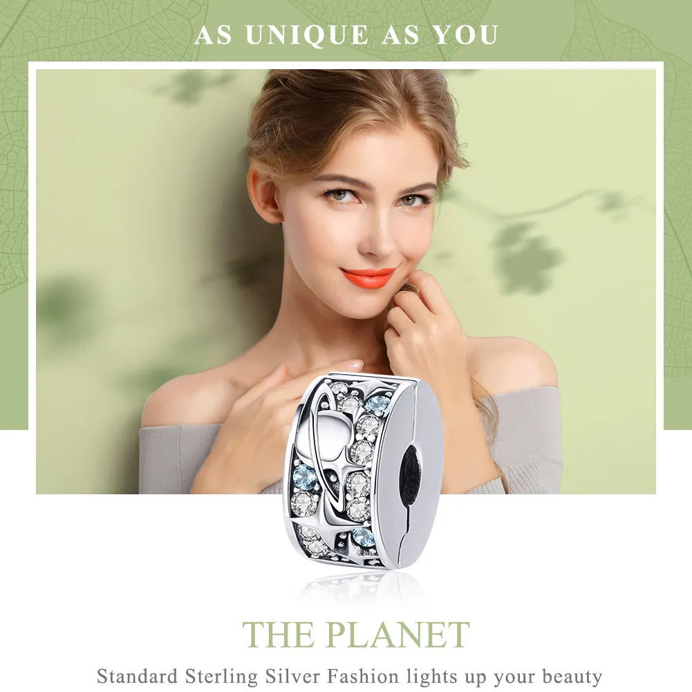 Pandora Style Silver Charm, Planet - SCC985