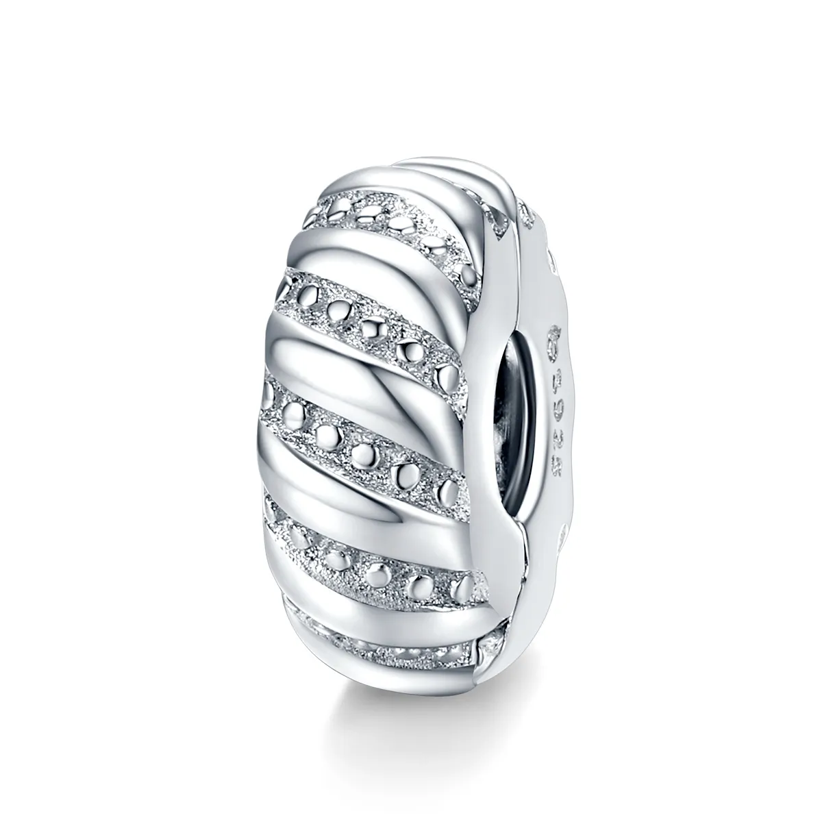 Pandora Style Silver Charm, Simple Texture - BSC278