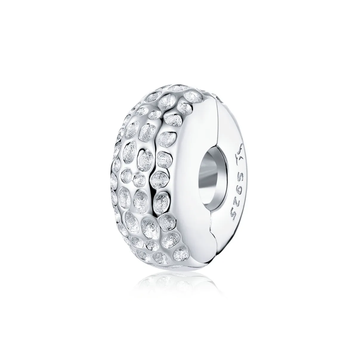 Pandora Style Silver Charm, Texture - SCC1490