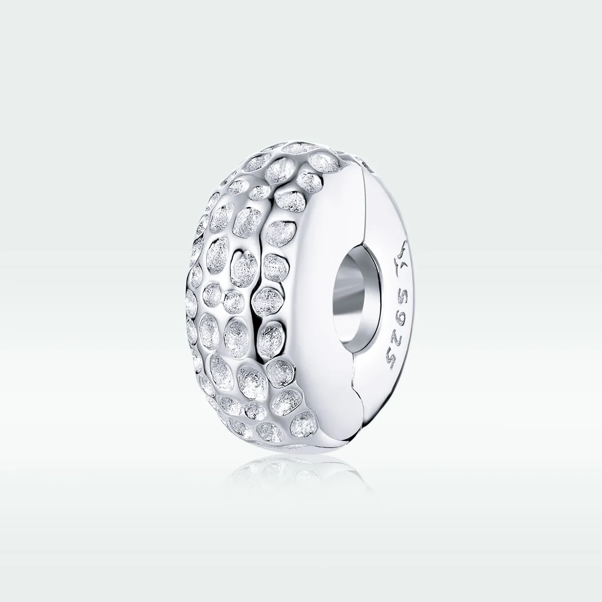 Pandora Style Silver Charm, Texture - SCC1490